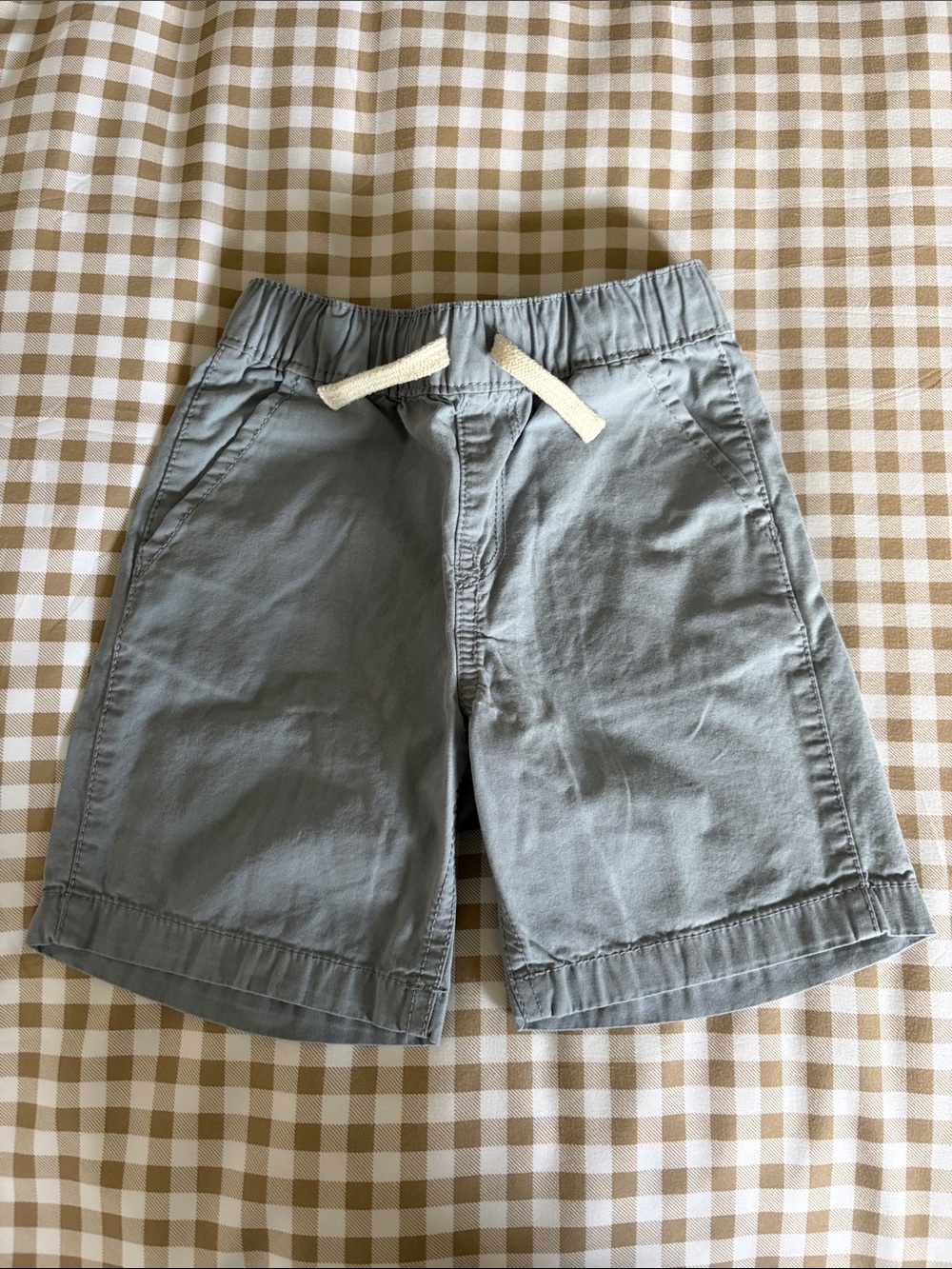 The Children's Place Light Gray Pull-On Flat Front Shorts